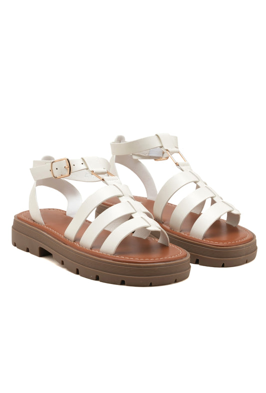 Sandales gladiateur- Blanc