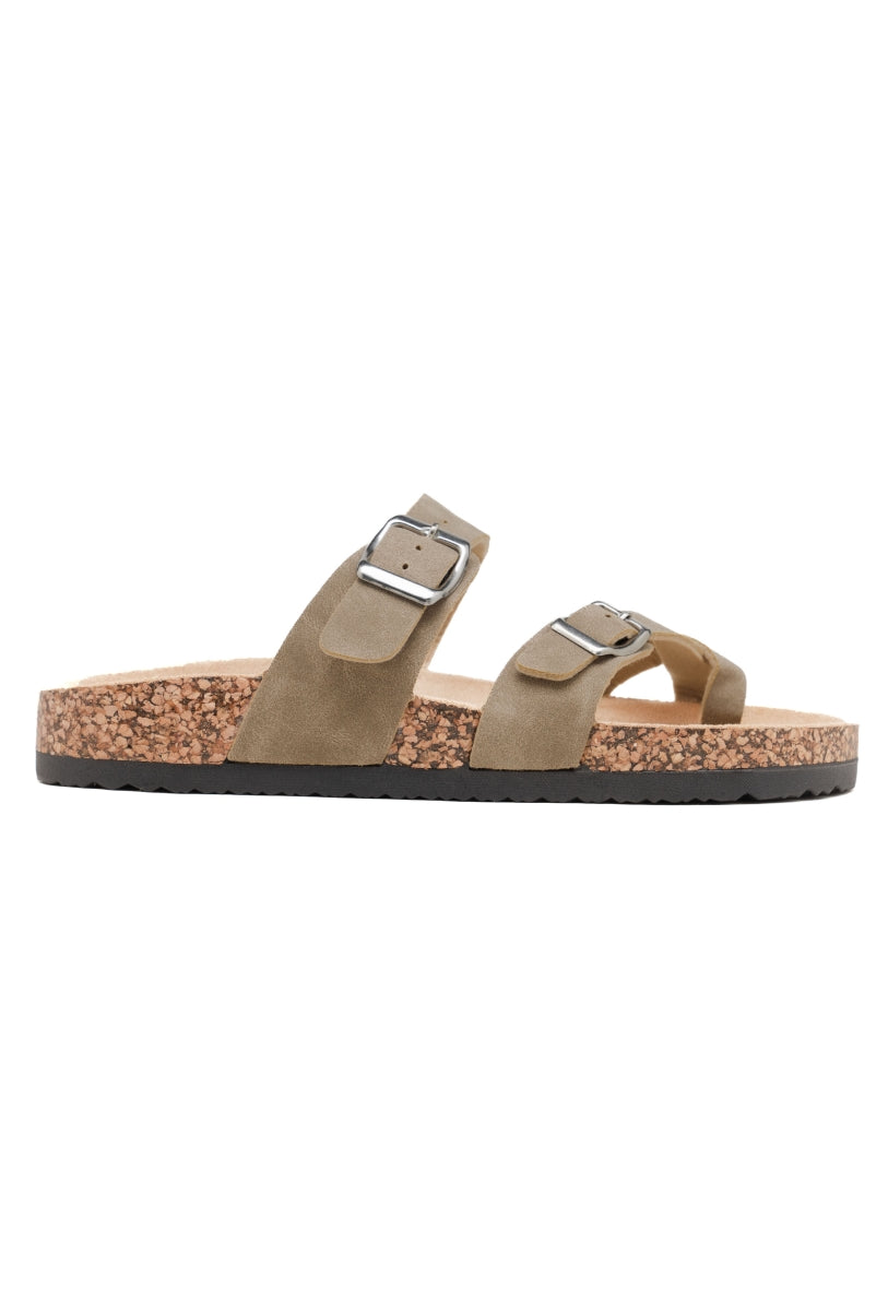 Sandales à anneau- Taupe