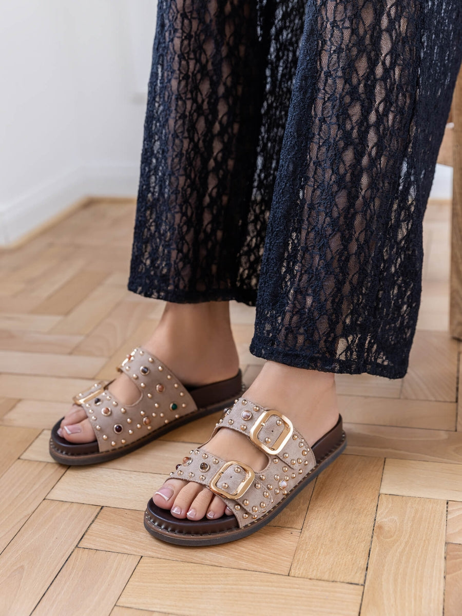 Multi-stud sandals - Beige