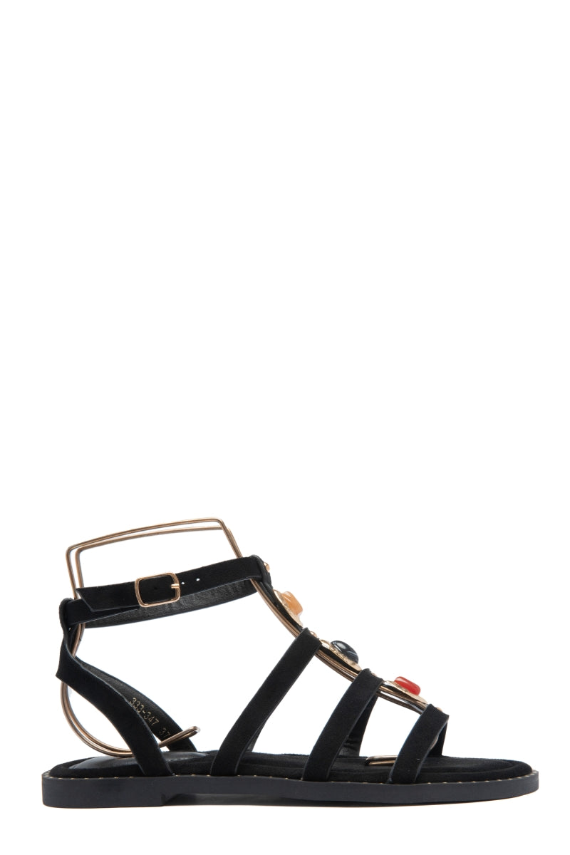 Sandales multi brides- Noir