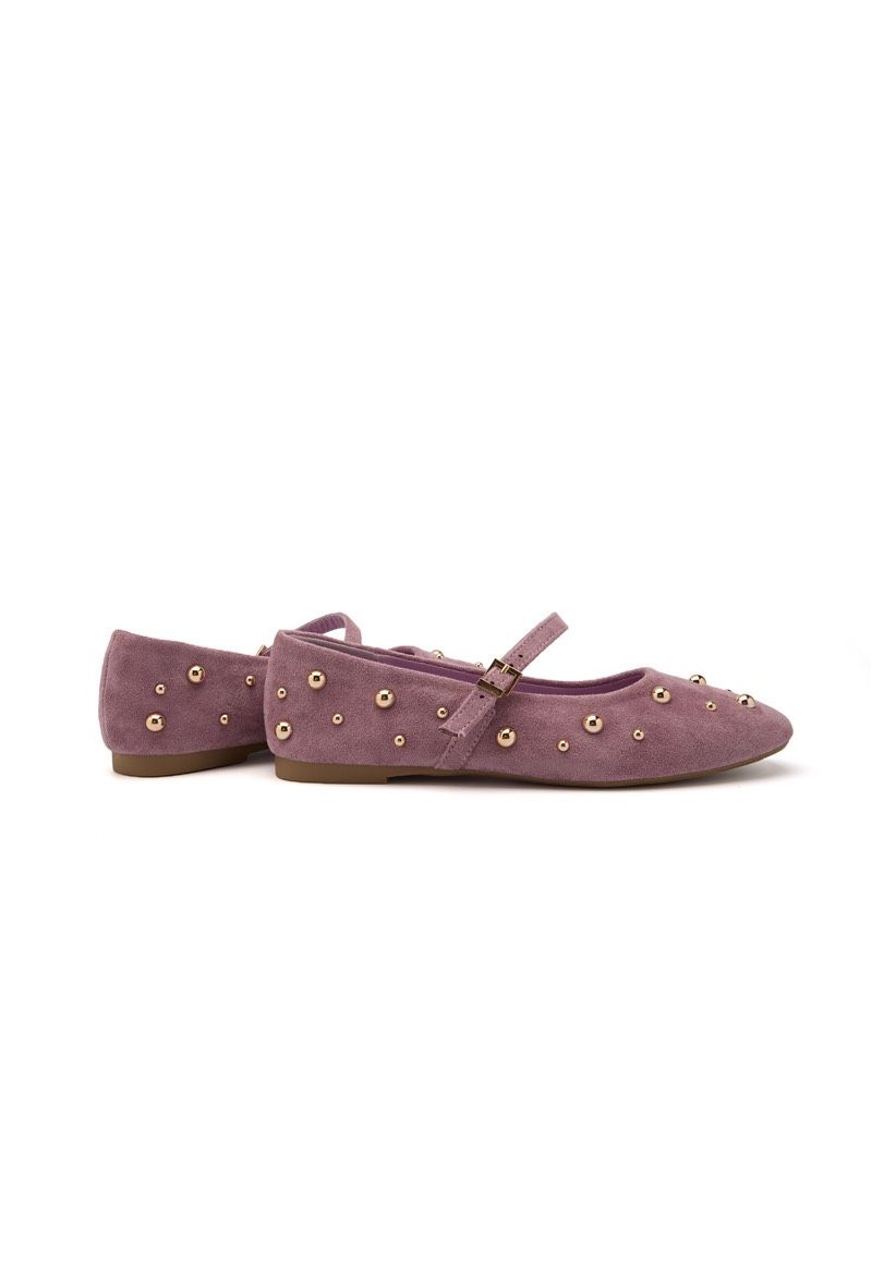 Studded ballet flats - Beige