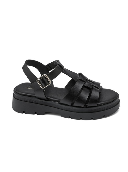 Platform Gladiator Sandals - Black