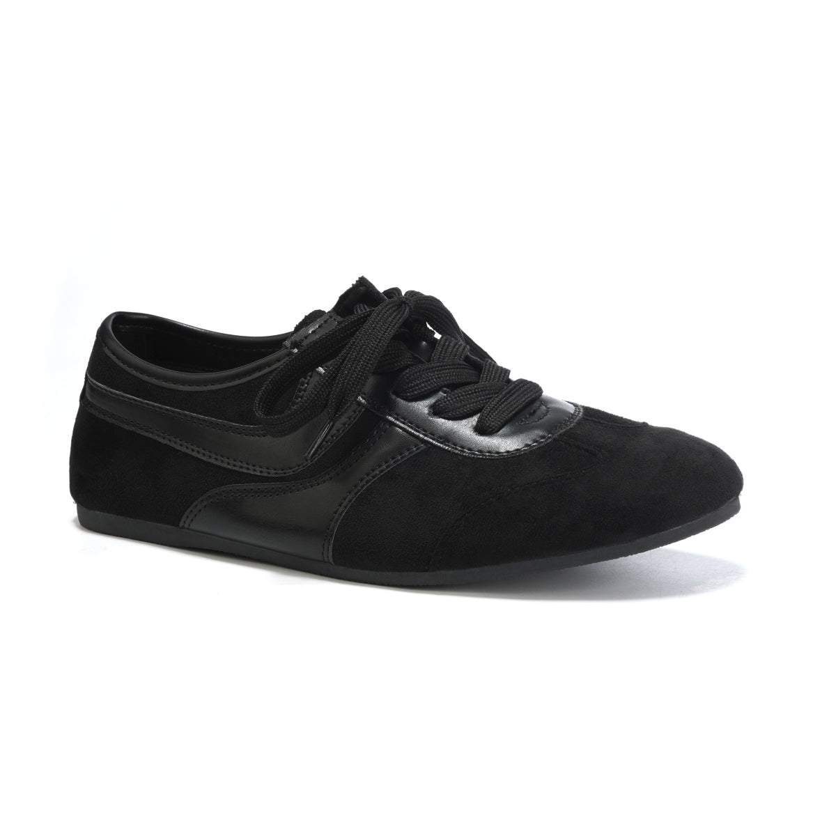 Lightweight Suede Trainers - Black