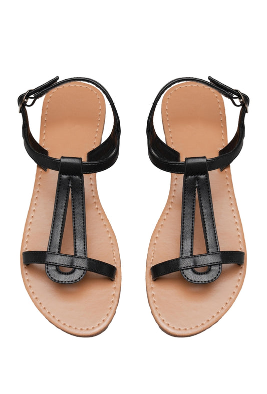 Sandales Plates- Noir