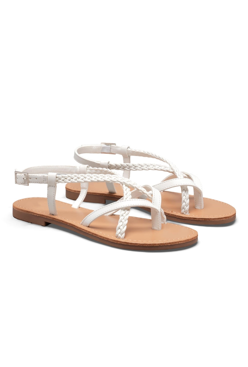Sandales tressées- Blanc