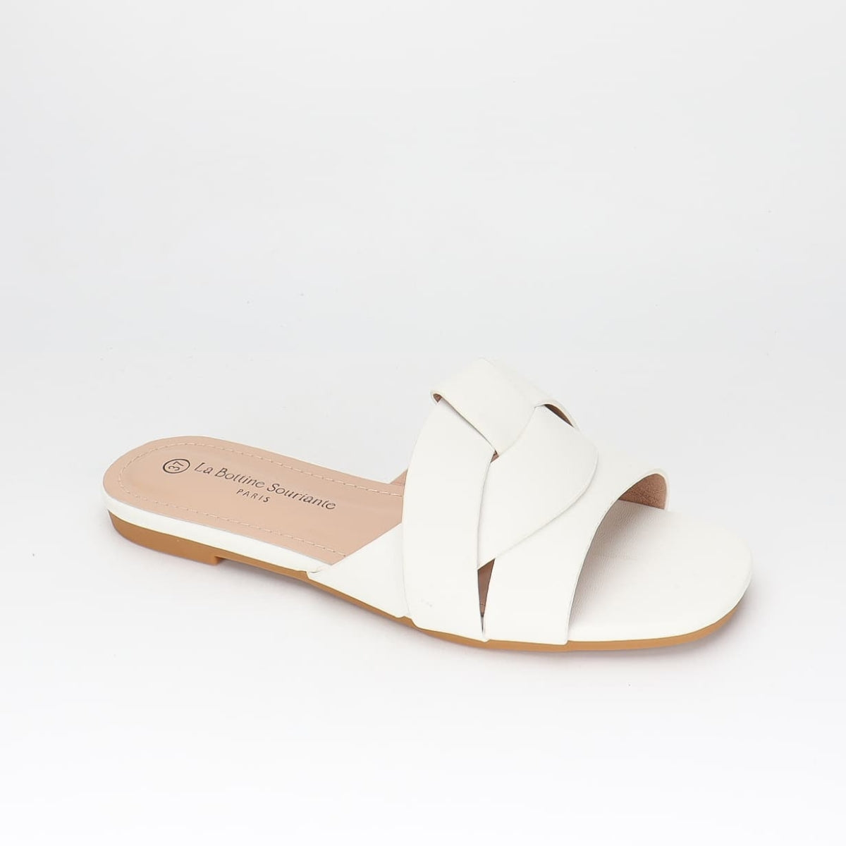 Criss-cross slides - White