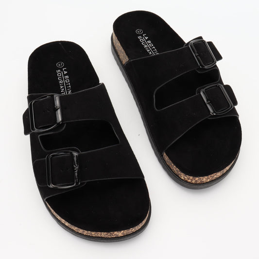 Suede sandal - Black