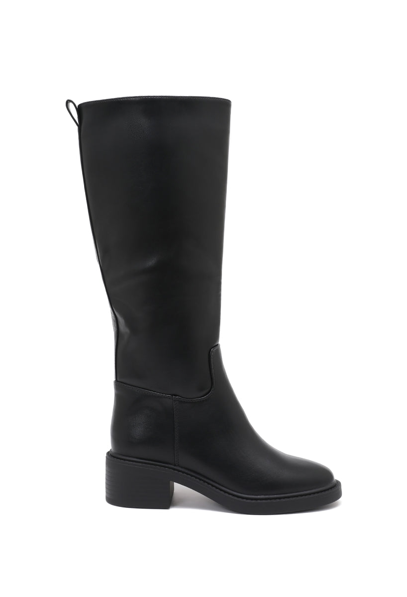 Bottes Hautes Style Cavalier- Noir