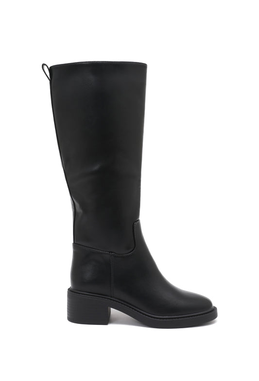 Bottes Hautes Style Cavalier- Noir