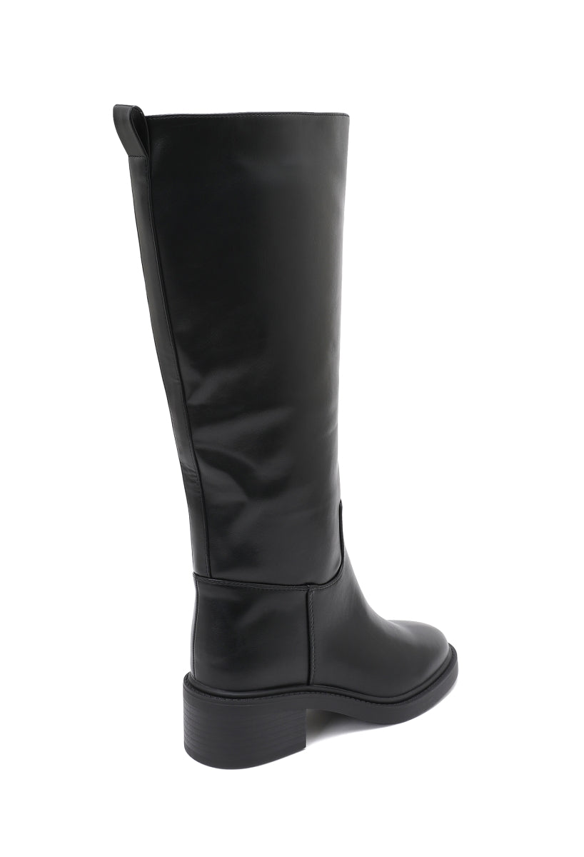 Bottes Hautes Style Cavalier- Noir