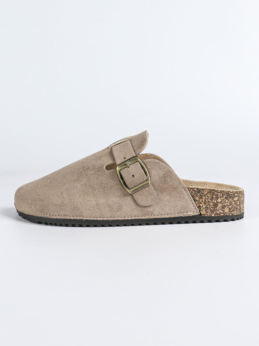 Sabots en daim- Beige