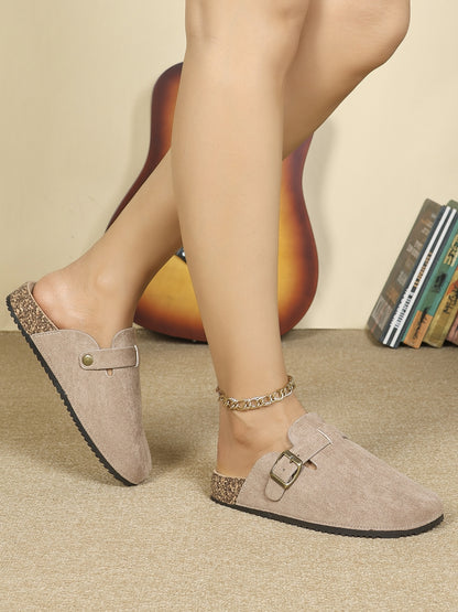 Sabots en daim- Beige