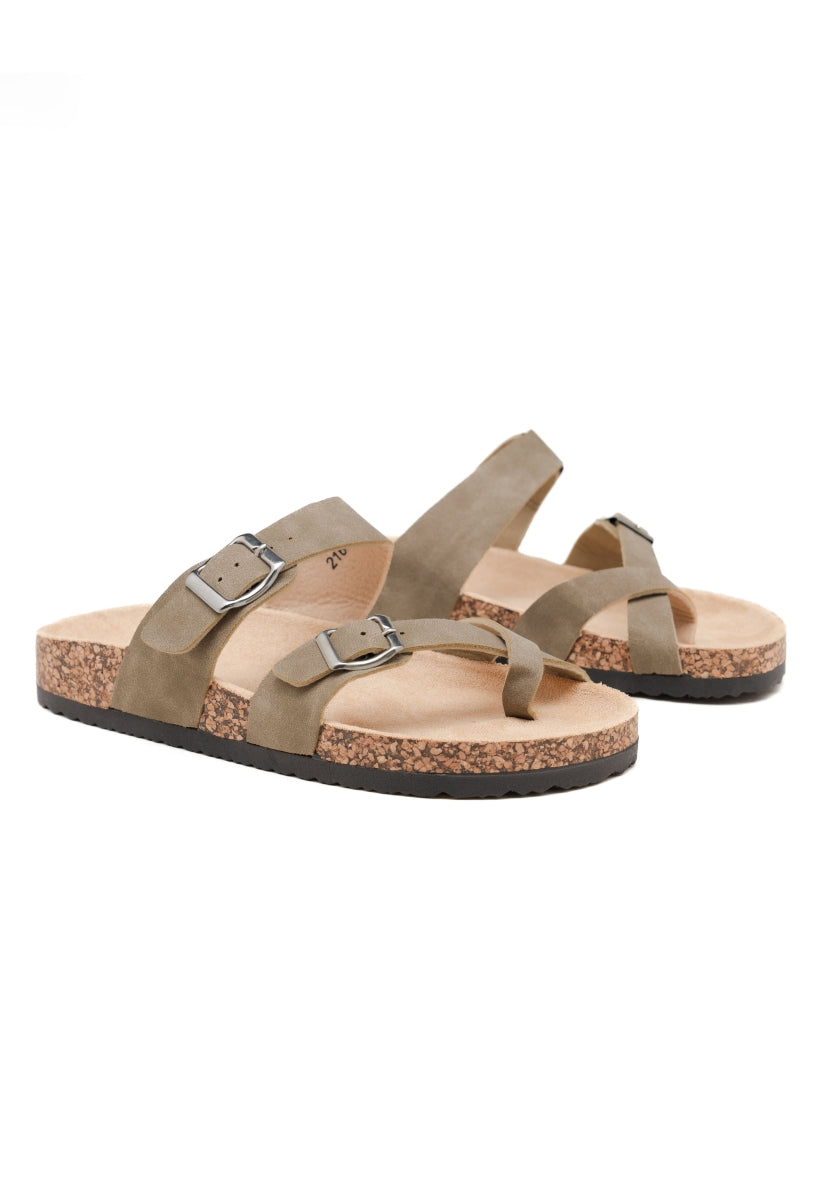 Sandales à anneau- Taupe