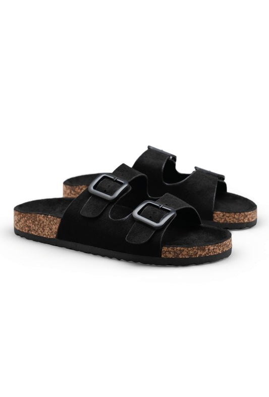 Sandales Arizona en daim- Noir
