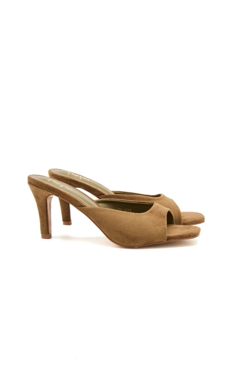 Heeled mules - Khaki