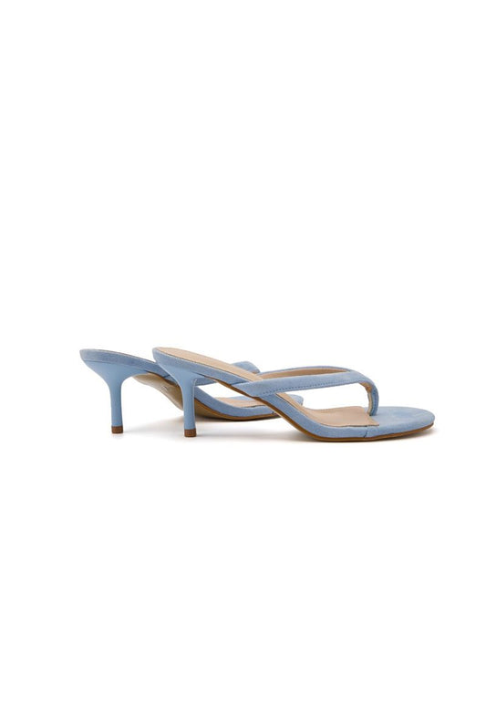 Heeled flip-flop mules - Blue
