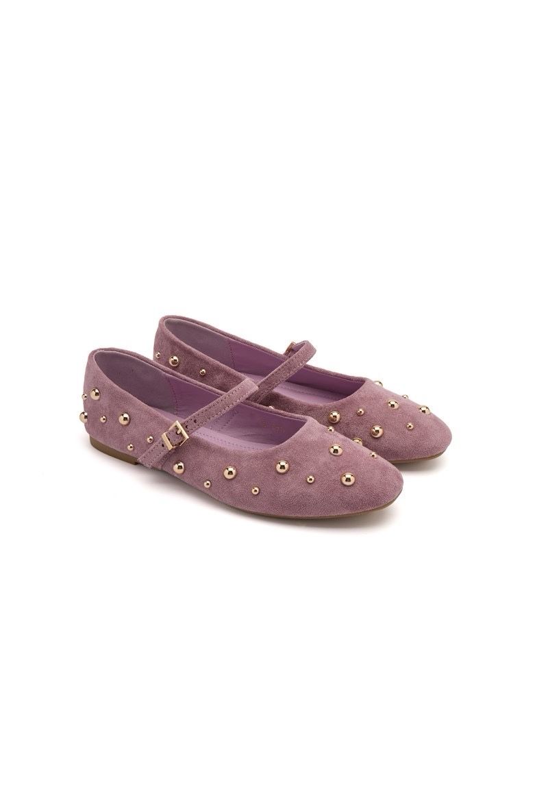 Studded ballet flats - Beige