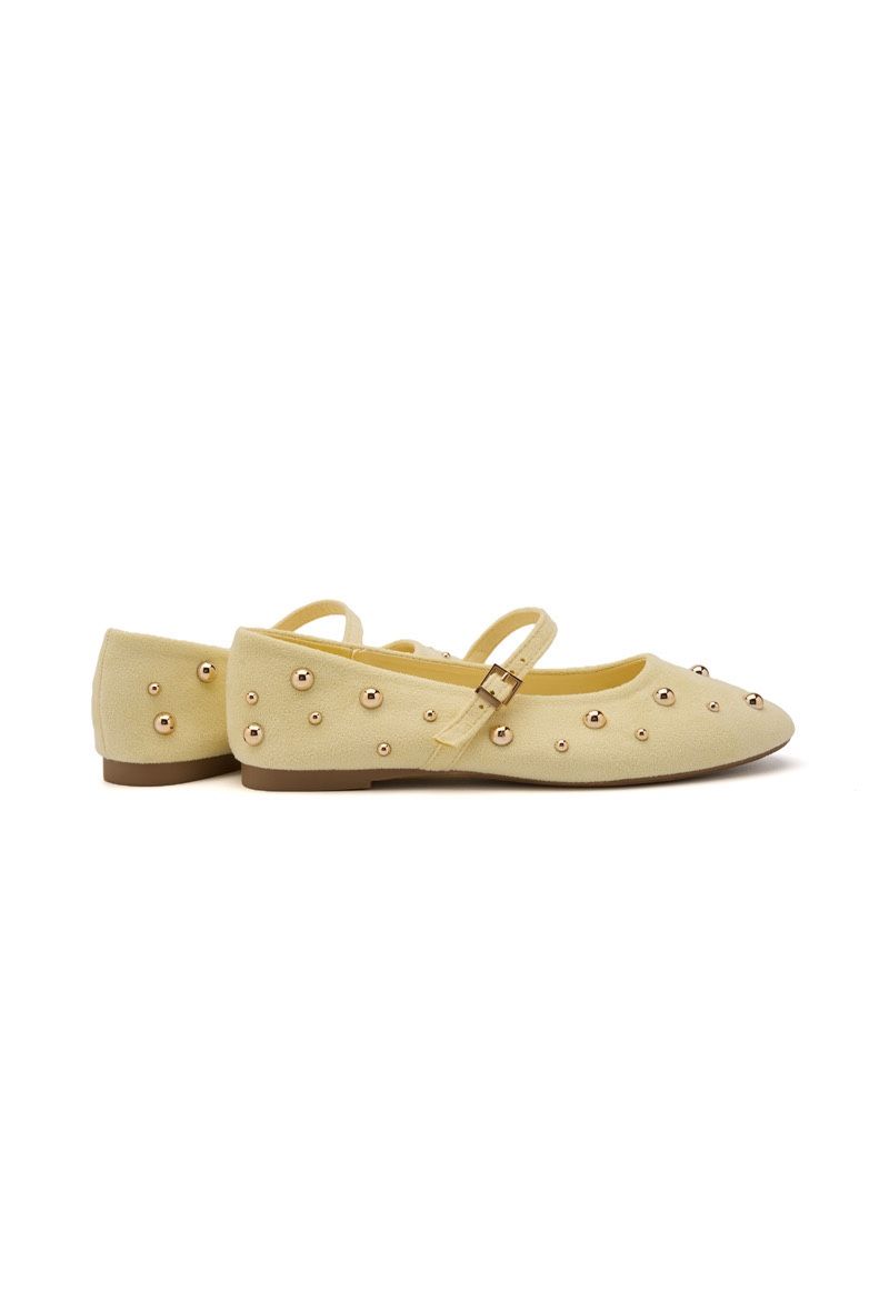 Studded ballet flats - Yellow