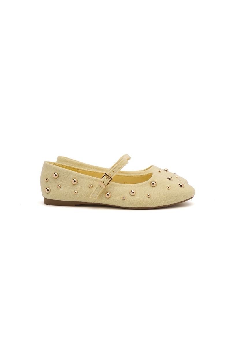 Studded ballet flats - Yellow