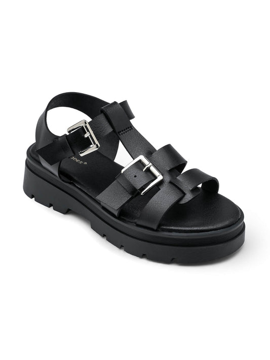 Platform Gladiator Sandals - Black