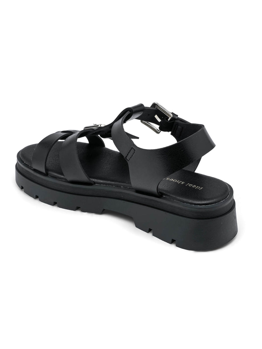 Platform Gladiator Sandals - Black