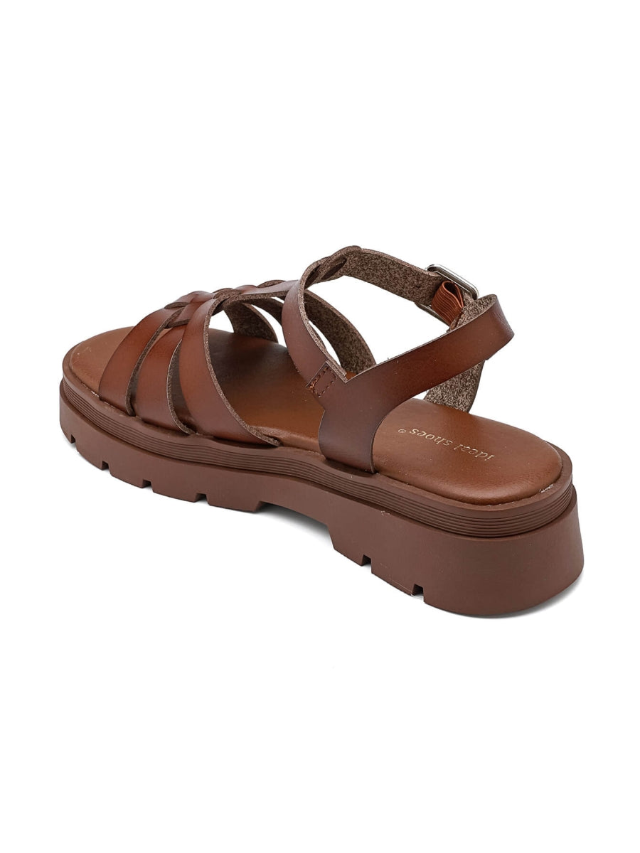 Platform Gladiator Sandals - Brown