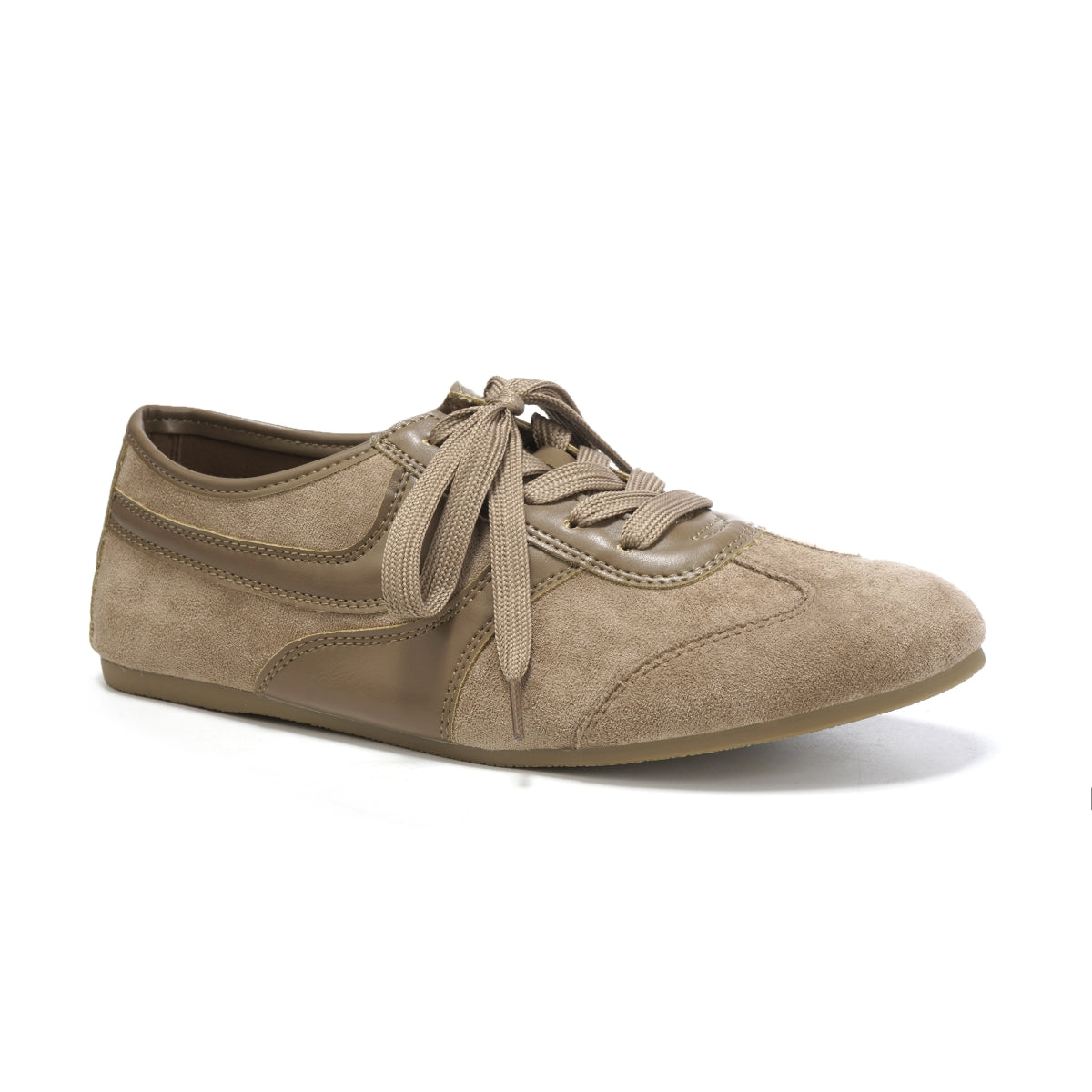 Lightweight Suede Trainers - Taupe