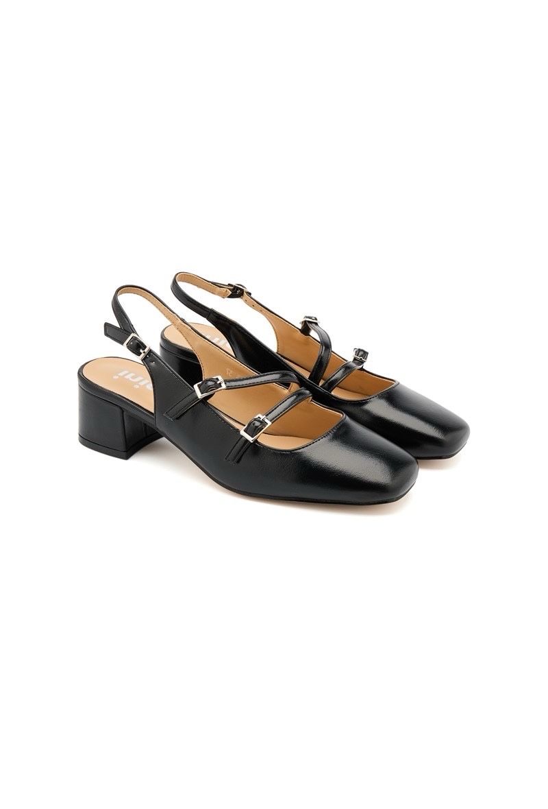 Slingback pumps with straps - Black