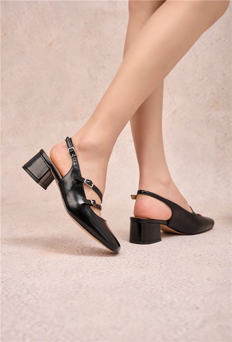 Slingback pumps with straps - Black