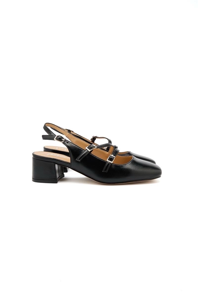 Slingback pumps with straps - Black