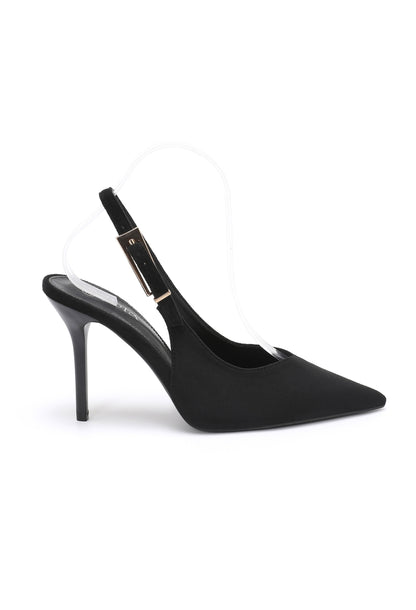 Escarpins Slingback Talon Fin- Noir