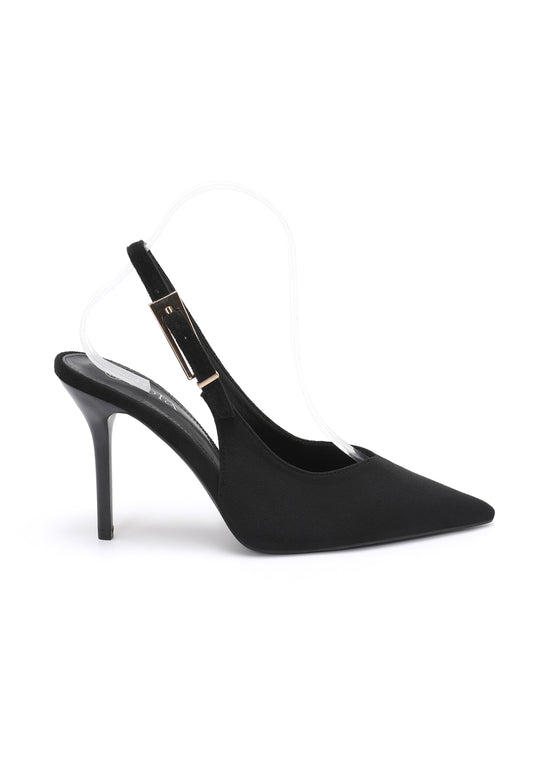 Black Stiletto Slingback Pumps