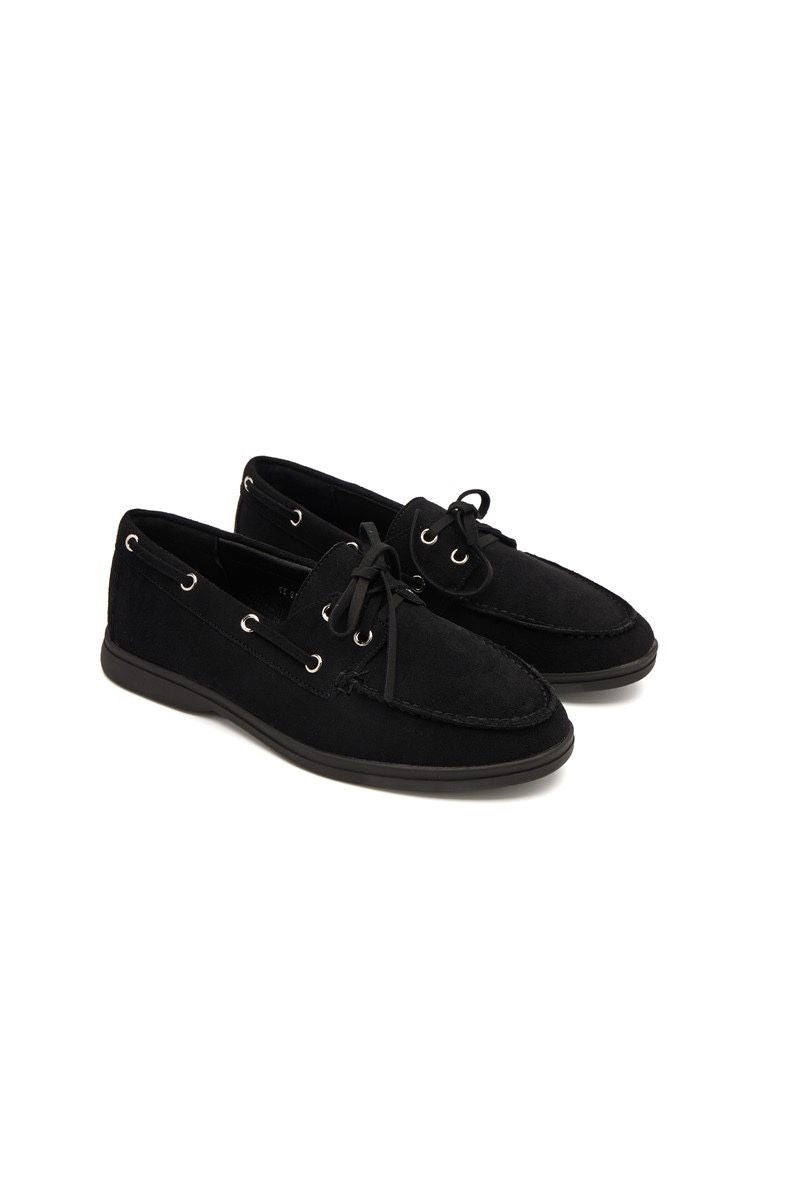 Mocassins en Daim- Noir