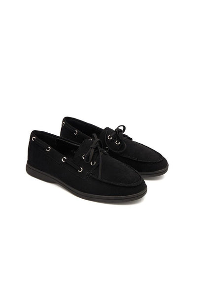 Mocassins en Daim- Noir