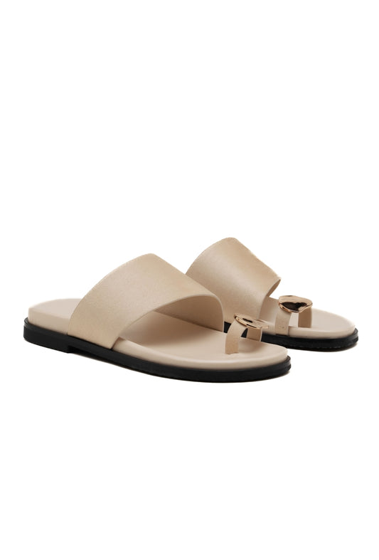 Sandales à anneau- Beige