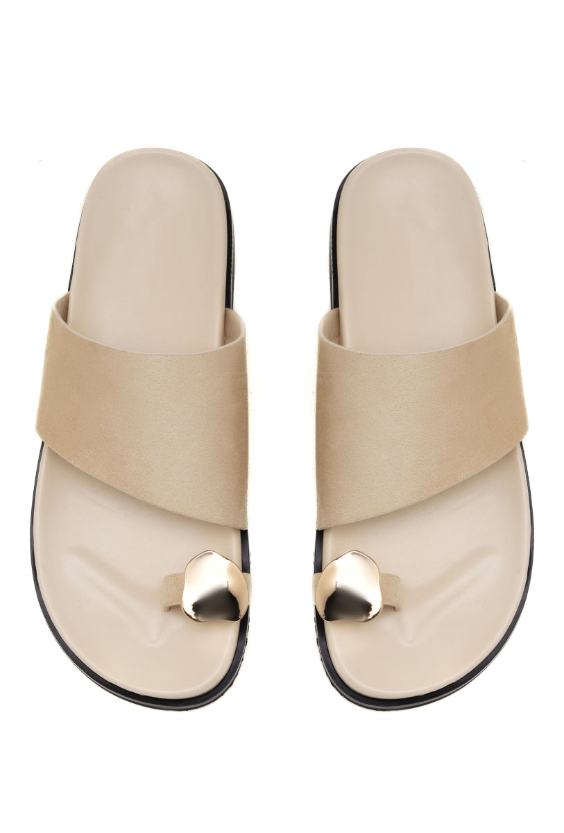 Sandales à anneau- Beige