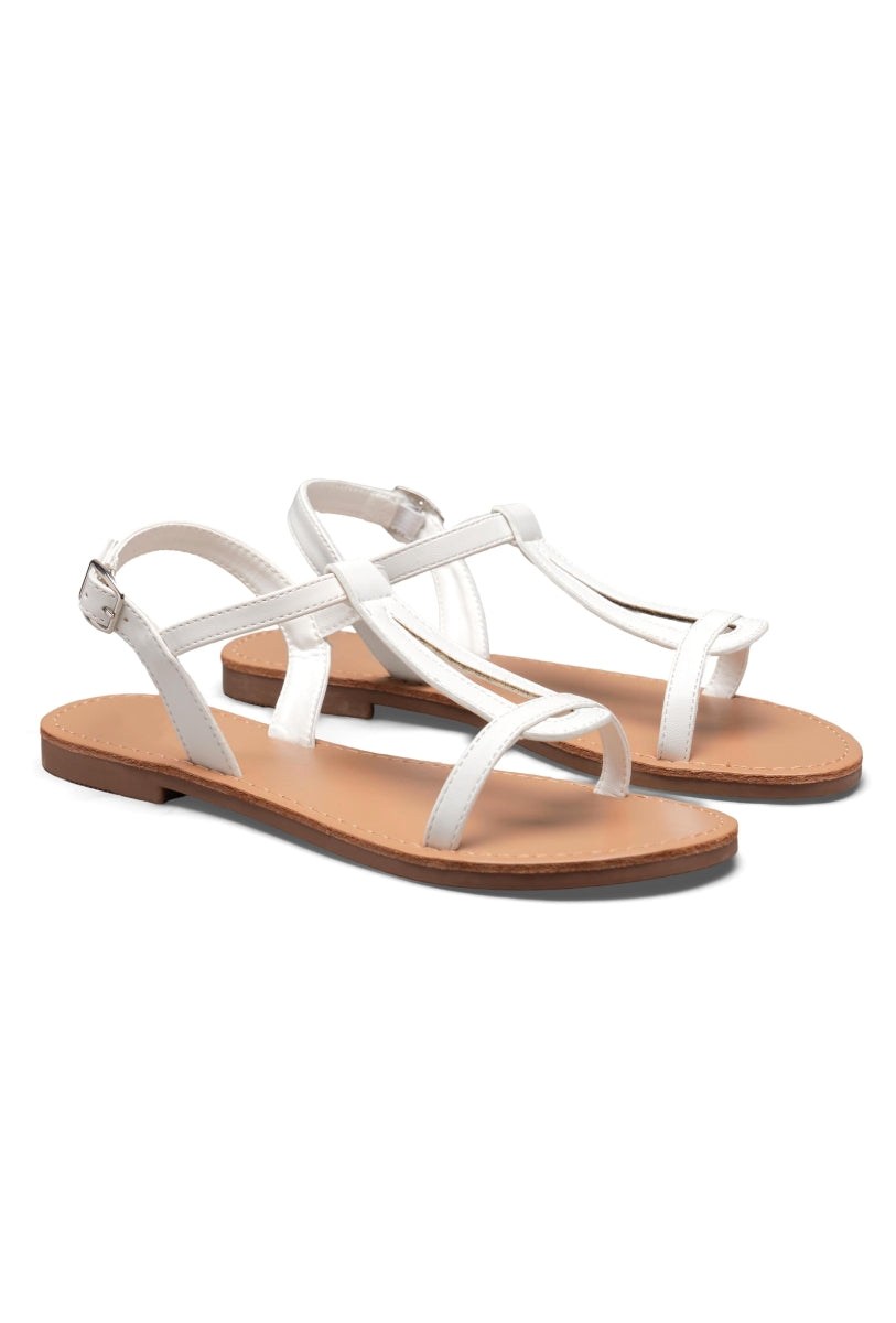 Sandales Plates- Blanc