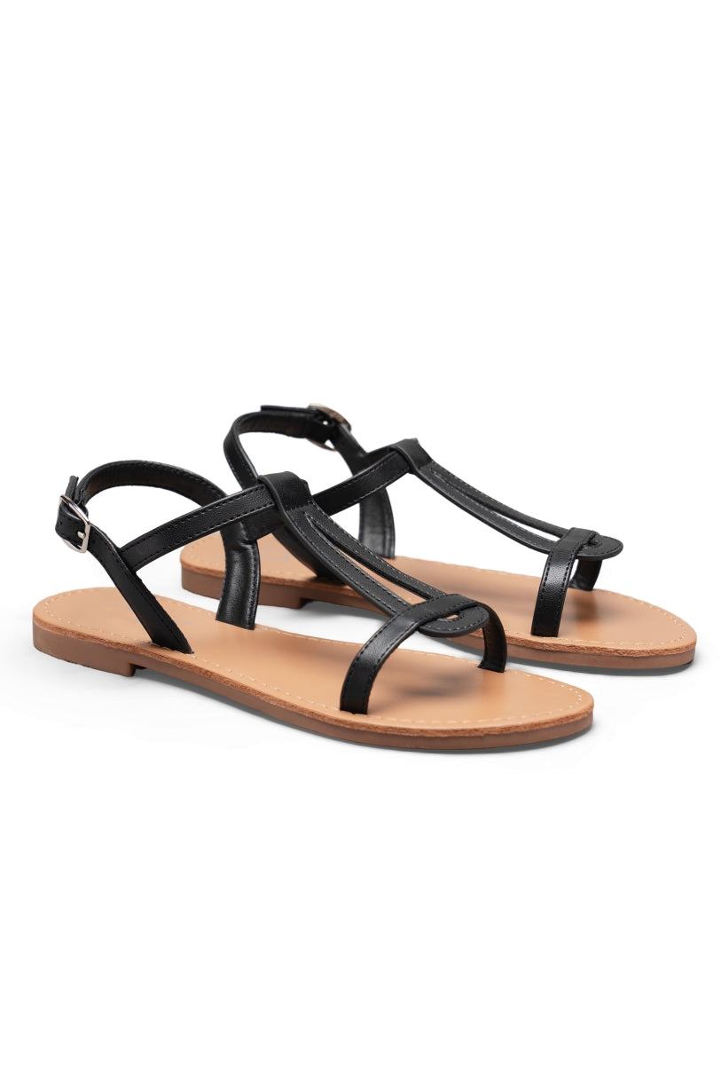 Sandales Plates- Noir