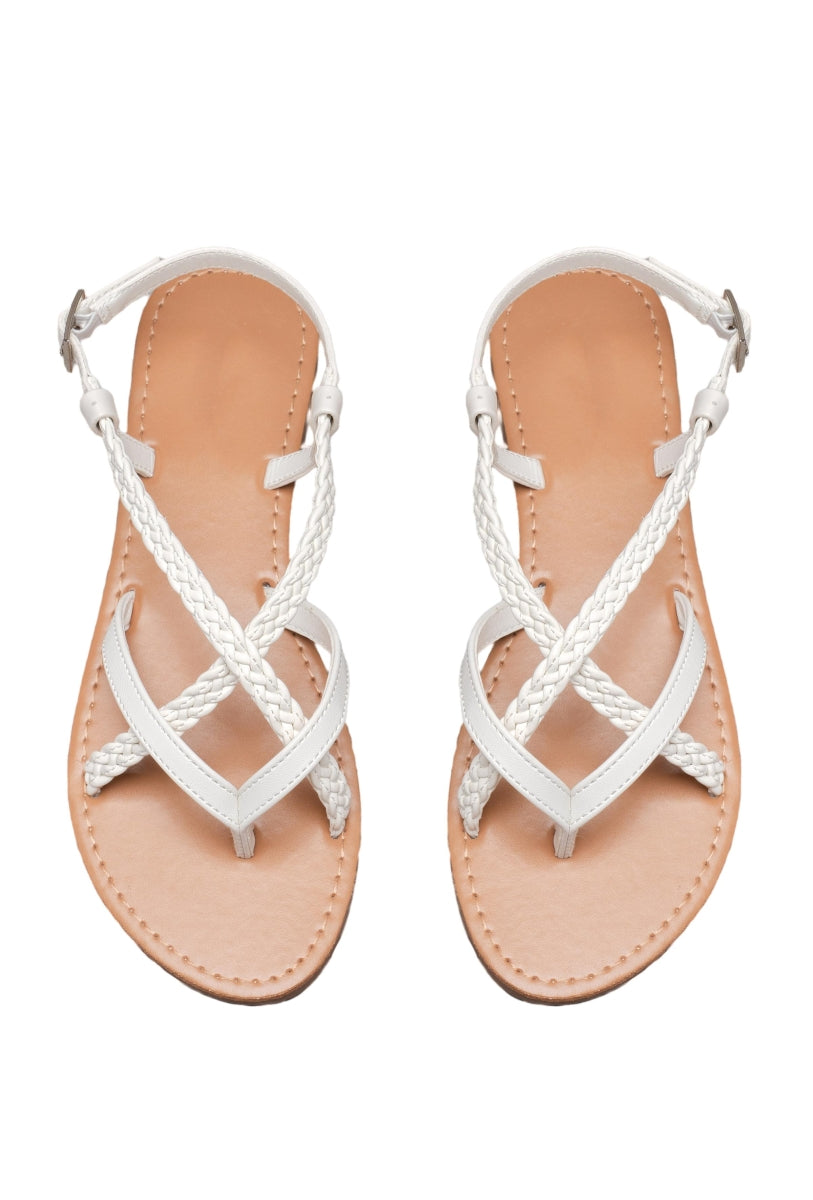 Sandales tressées- Blanc