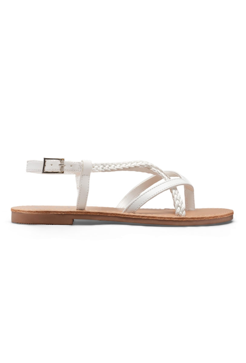 Sandales tressées- Blanc