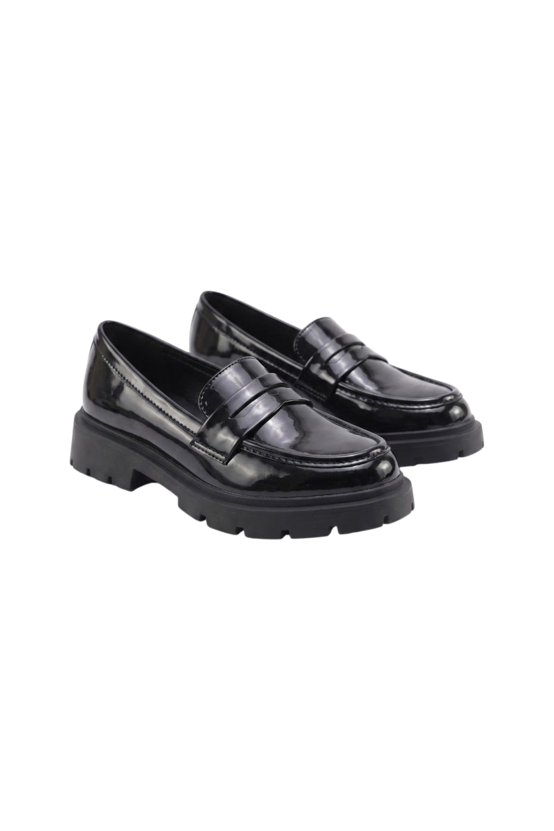 Mocassins à plateforme vernis- Noir