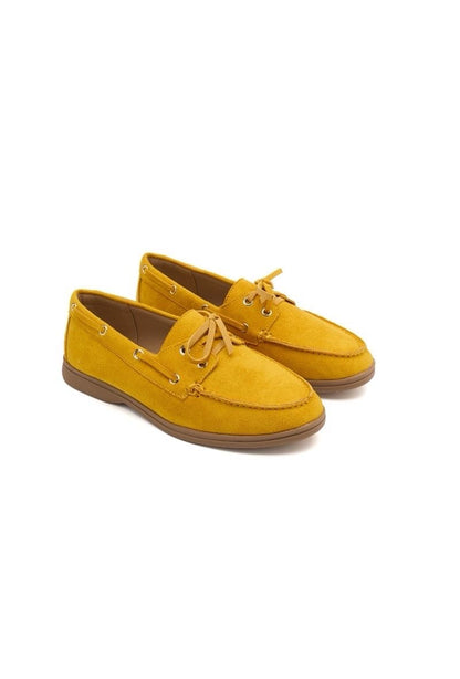 Mocassins van suède - Geel