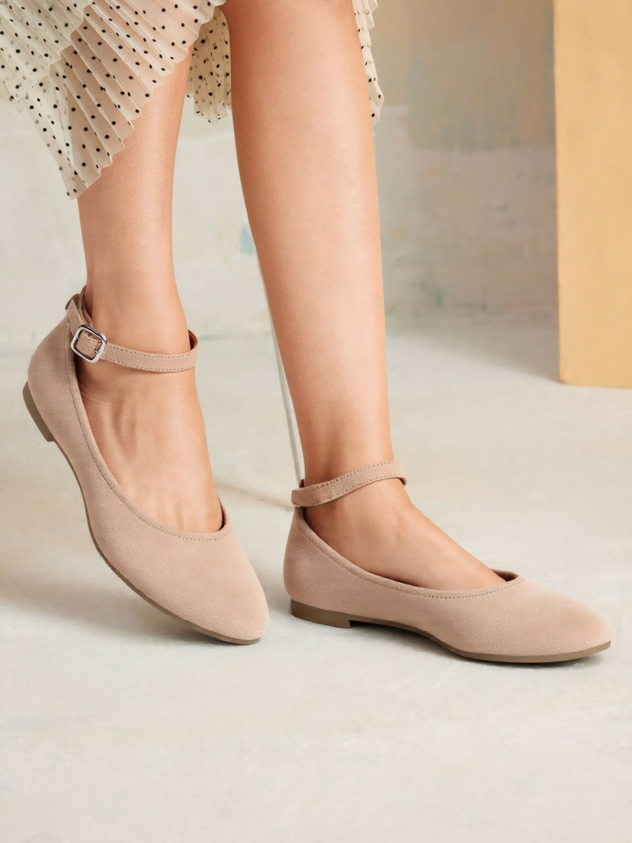 Ballerinas with strap - Taupe