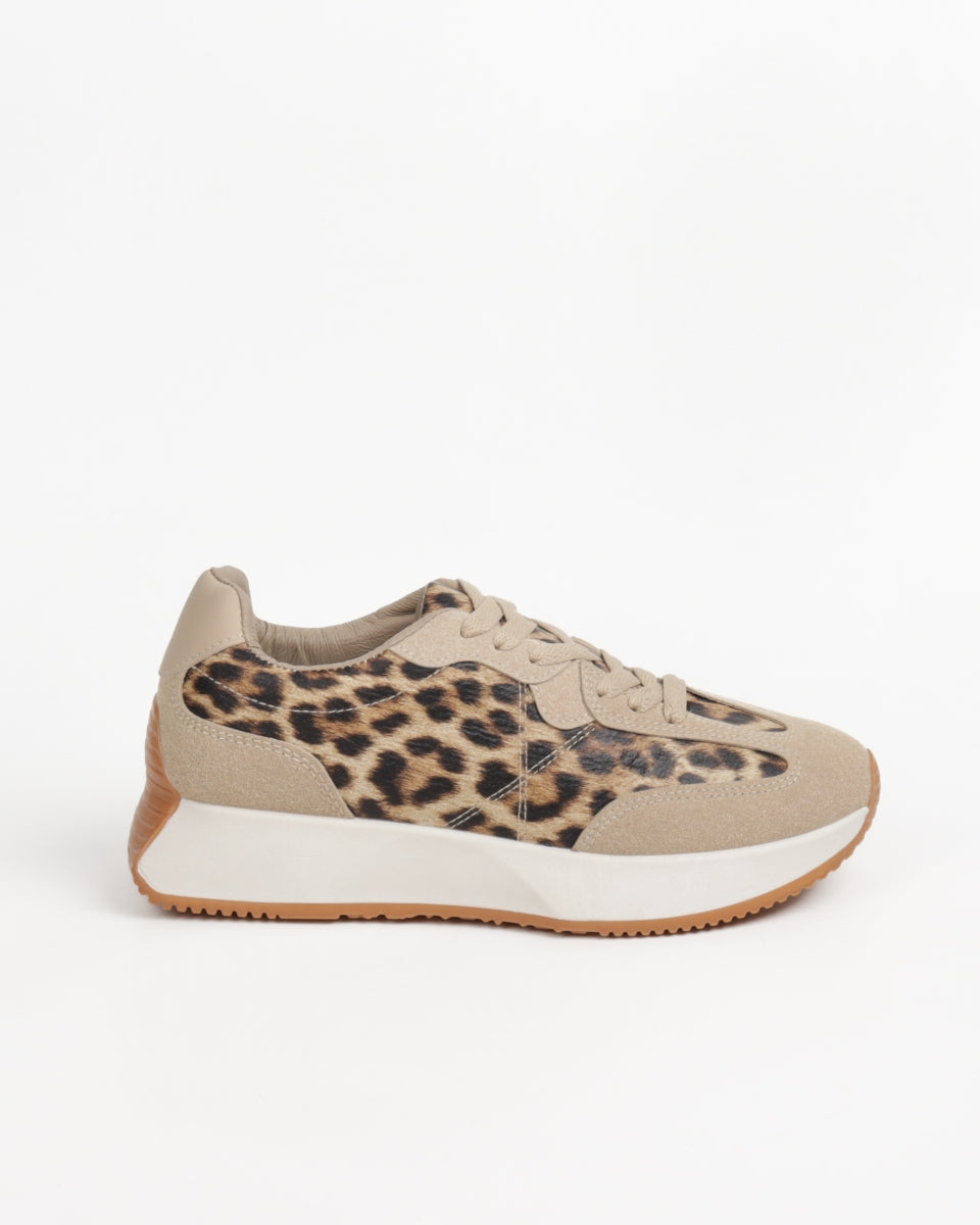 Casual Retro Trainers - Leopard