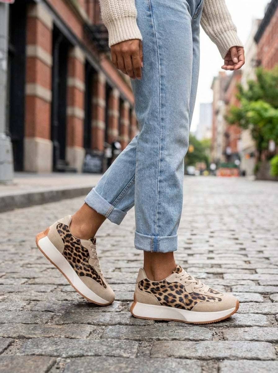 Baskets casual Retro - Leopard