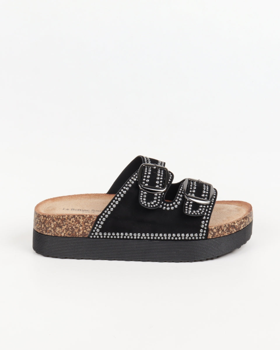 Arizona Wedge Sandals - Black