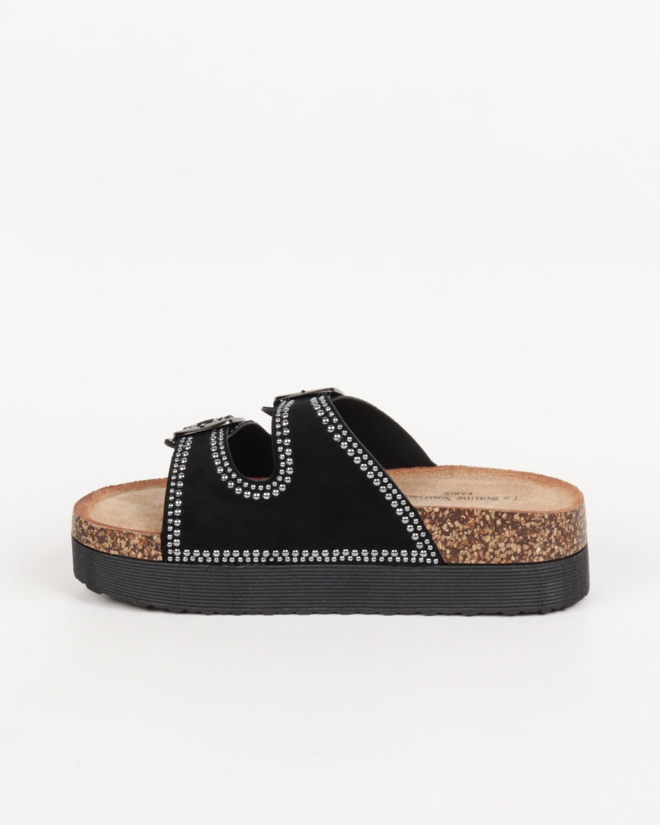 Arizona Wedge Sandals - Black