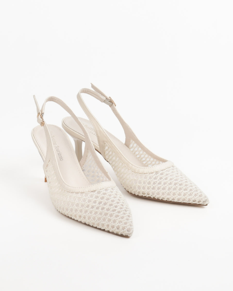 Lace pumps - Beige