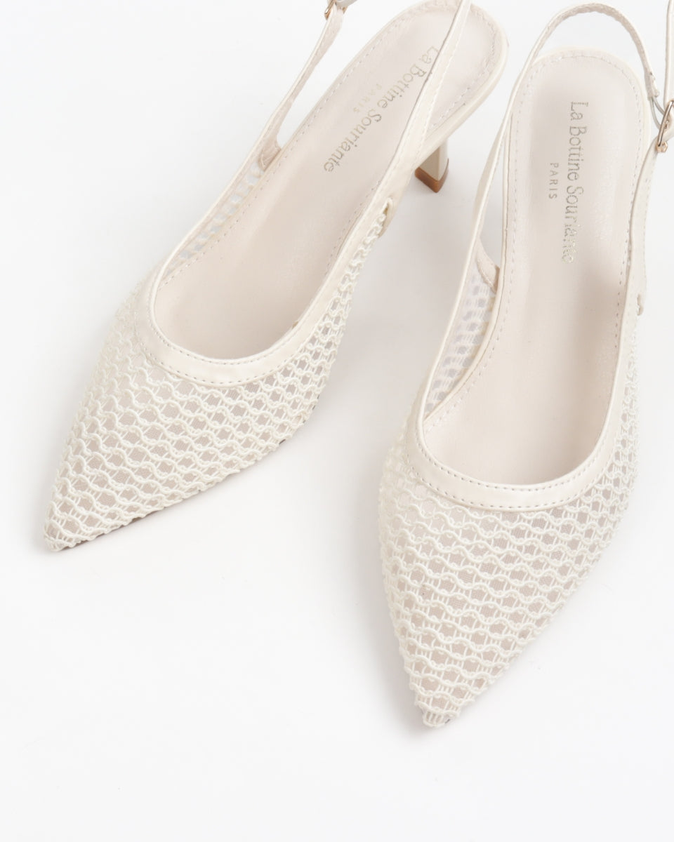 Lace pumps - Beige