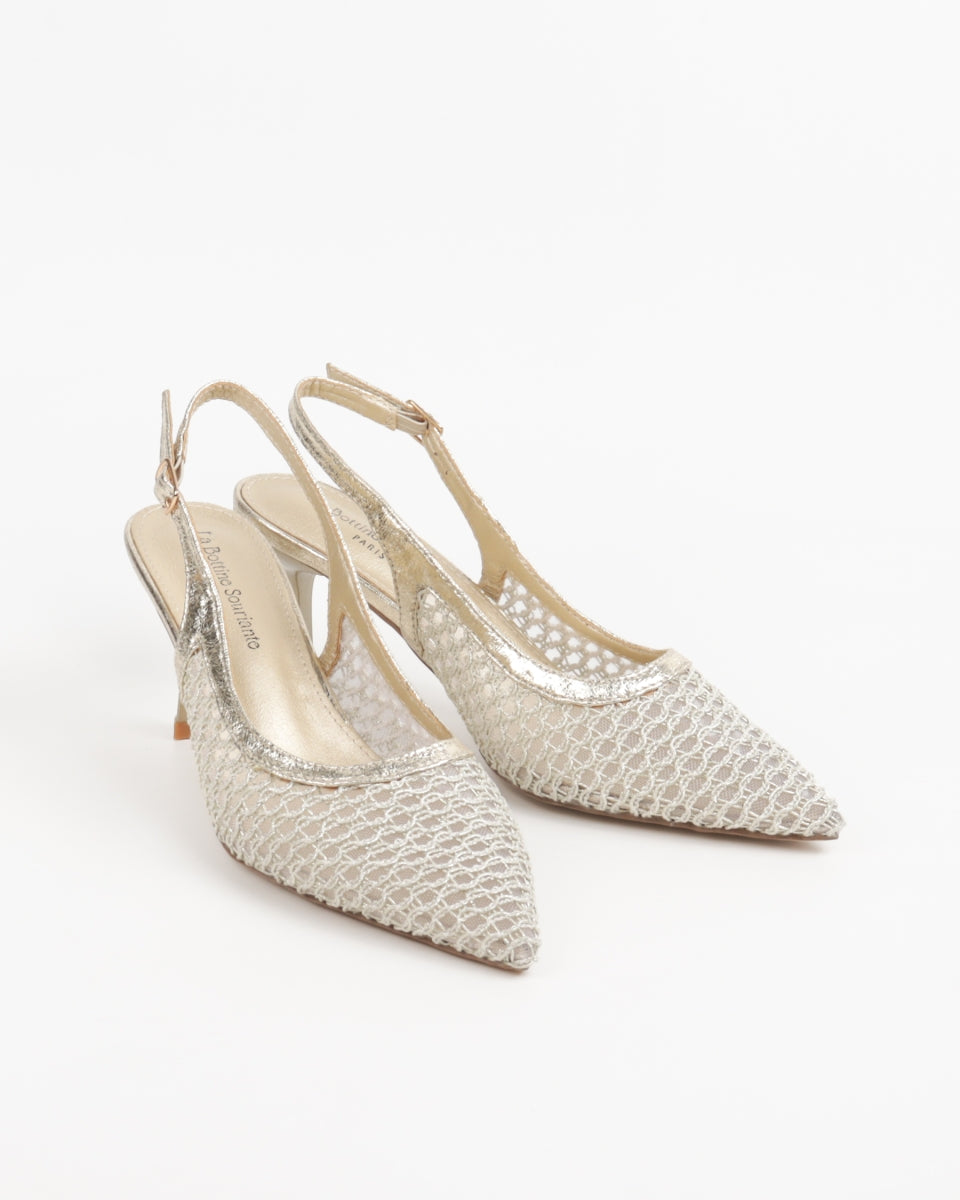 Lace pumps - Gold